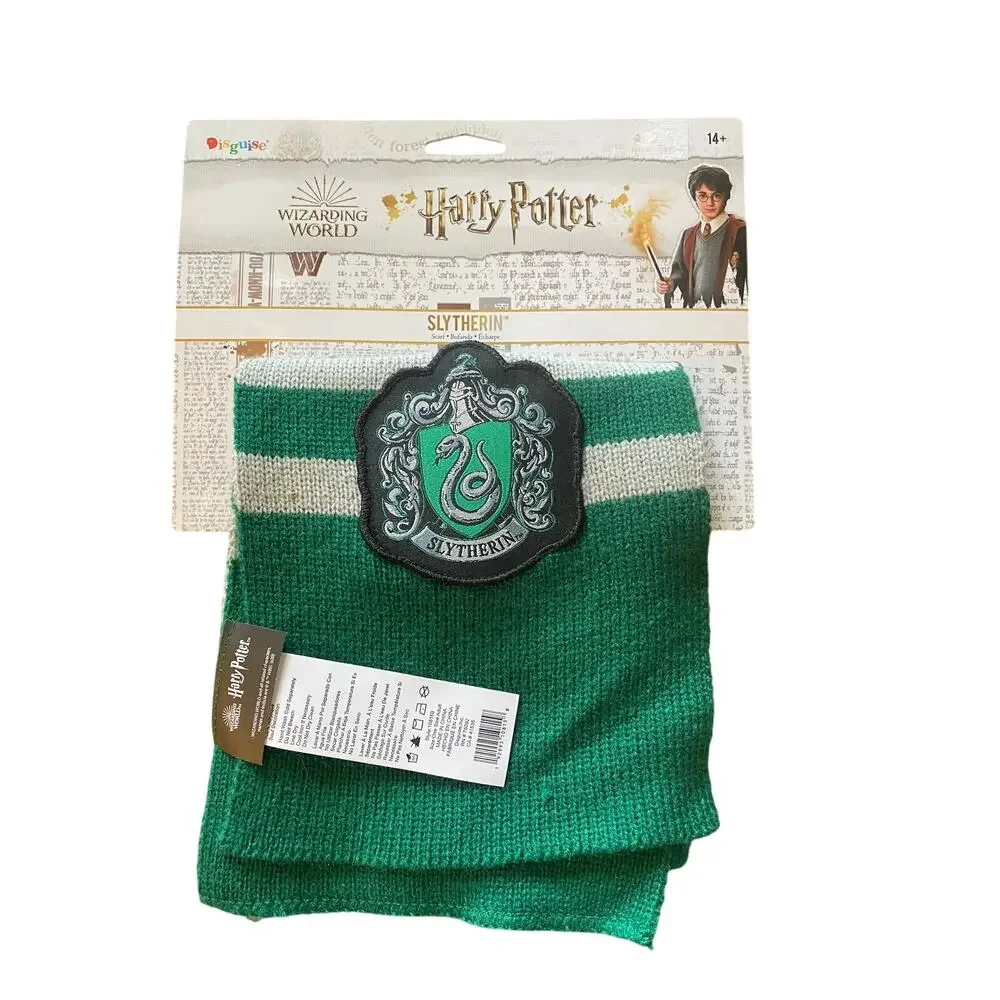 Disguise Harry Potter Wizarding World Slytherin Scarf Green Gray Costume NEW